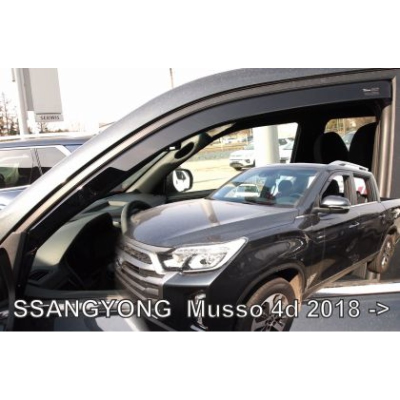 Ανεμοθραύστες Ssangyong Musso (2018+) sedan- 2τμχ. εμπρός, Heko
