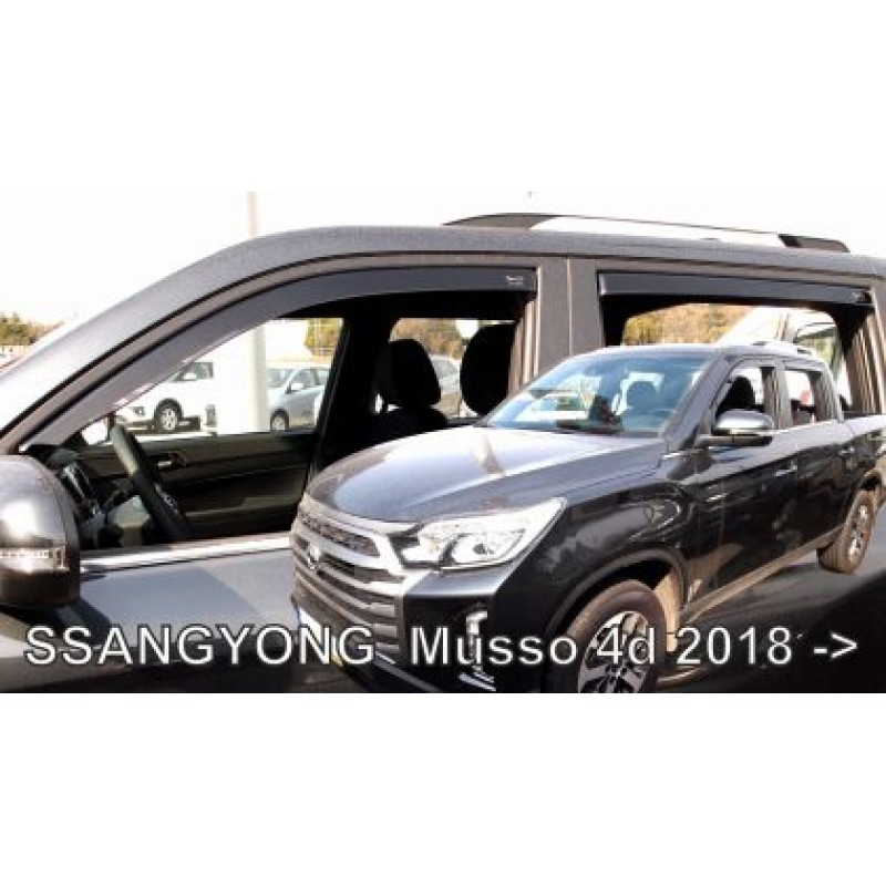 Ανεμοθραύστες Ssangyong Musso (2018+) sedan- 4τμχ. εμπρός και πίσω, Heko