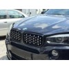 Μάσκα BMW X5 F15 / X6 F16 (2013+) - γυαλιστερή - Diamond design χρωμίου/μαύρη - 2 τμχ.