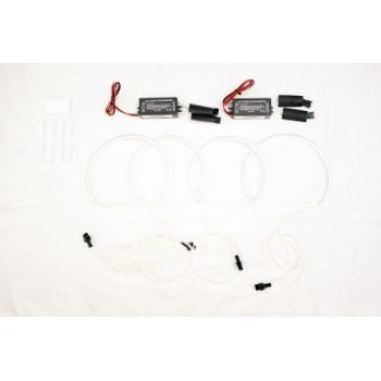 Δαχτυλίδια BMW E46 coupe (1998-2003) / BMW E46 Sedan, Combi (1998-2005) angel eyes με 4 μεγάλα δαχτυλίδια 144mm - Λευκό χρώμα