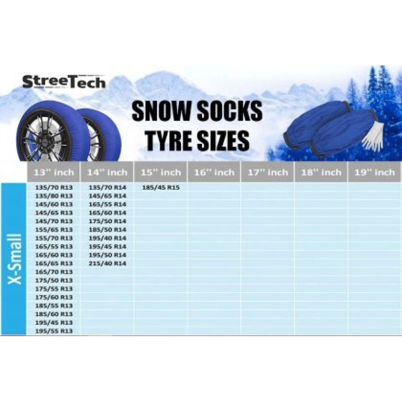 Χιονοκουβέρτες Streetech - μπλε χρώμα - μέγεθος XS - σετ 2τμχ. Χιονοκουβέρτες Streetech - μπλε χρώμα - μέγεθος XS - σετ 2τμχ.