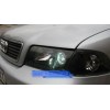 Φανάρια εμπρός Audi A4 (1995-1999) - μαύρα , χωρίς λάμπες (Η7) - σετ 2τμχ.