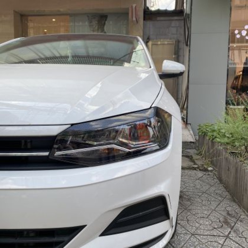 Φρυδάκια φαναριών Vw Polo (2019+) - μαύρα γυαλιστερά