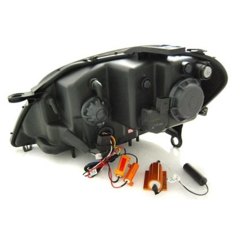 Φανάρια εμπρός Mercedes ML W164 (2005-2008) led chrome με τρεχούμενο φλας - σετ 2τμχ.