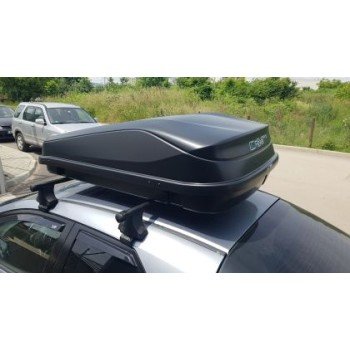 Μπαγκαζιέρα οροφής Junior Easy 132x78x36cm με μονόπλευρο άνοιγμα και κλειδί, 320 λίτρα - μαύρη Μπαγκαζιέρα οροφής Junior Easy 132x78x36cm με μονόπλευρο άνοιγμα και κλειδί, 320 λίτρα - μαύρη