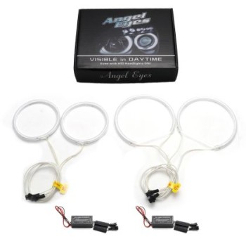 Δαχτυλίδια angel eyes για  BMW X3 (2004-2007) - Λευκό χρώμα