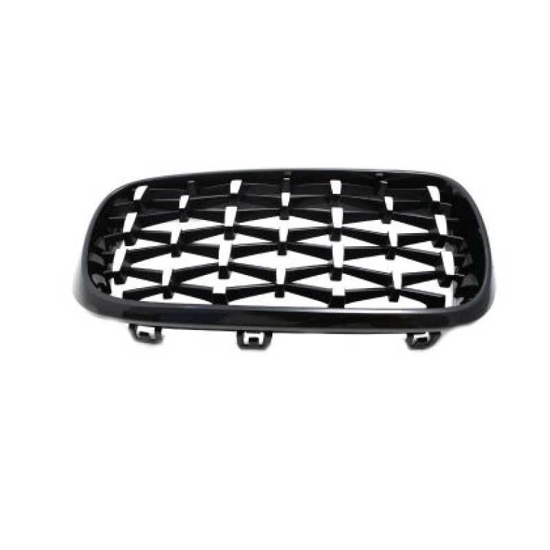 Μάσκα BMW X5 F15 / X6 F16 (2013+) - γυαλιστερή - Diamond design χρωμίου/μαύρη - 2 τμχ.