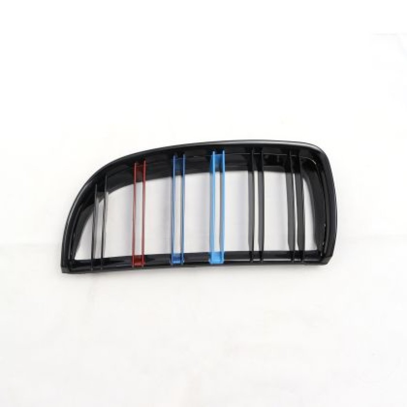 Καρδιές μάσκας BMW E90 με διπλή γρίλια (2005-2008) - tri color - 2τμχ.
