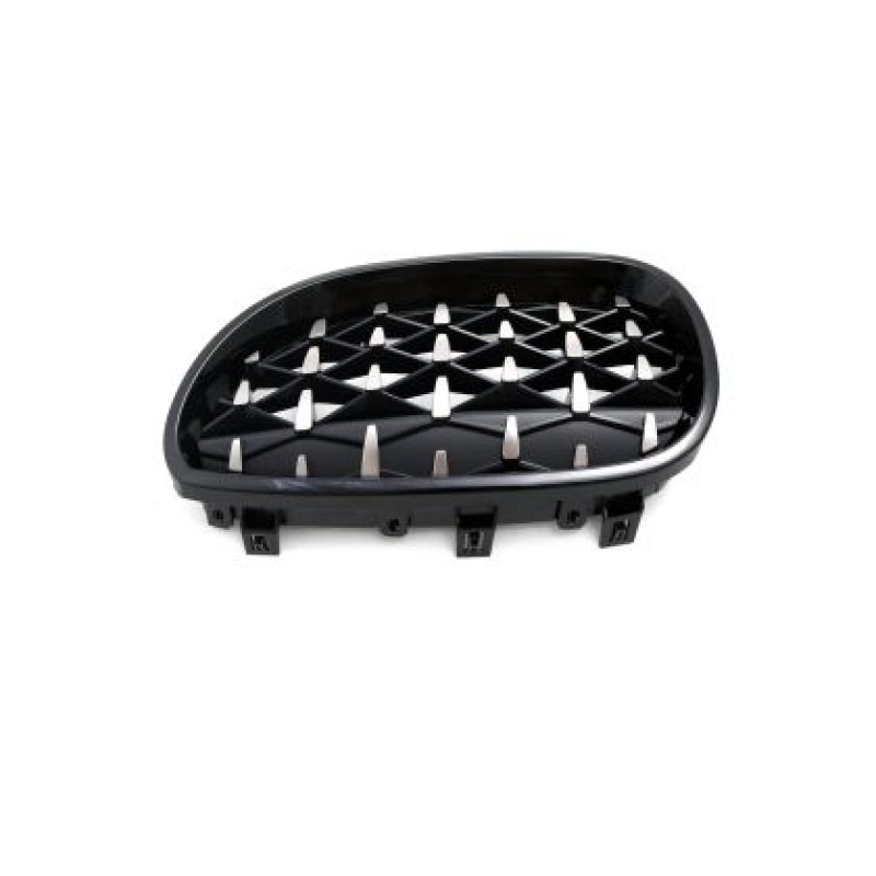 Μάσκα BMW E60 (2003-2010) - μαύρη / χρωμιού Diamond design - 2τμχ.