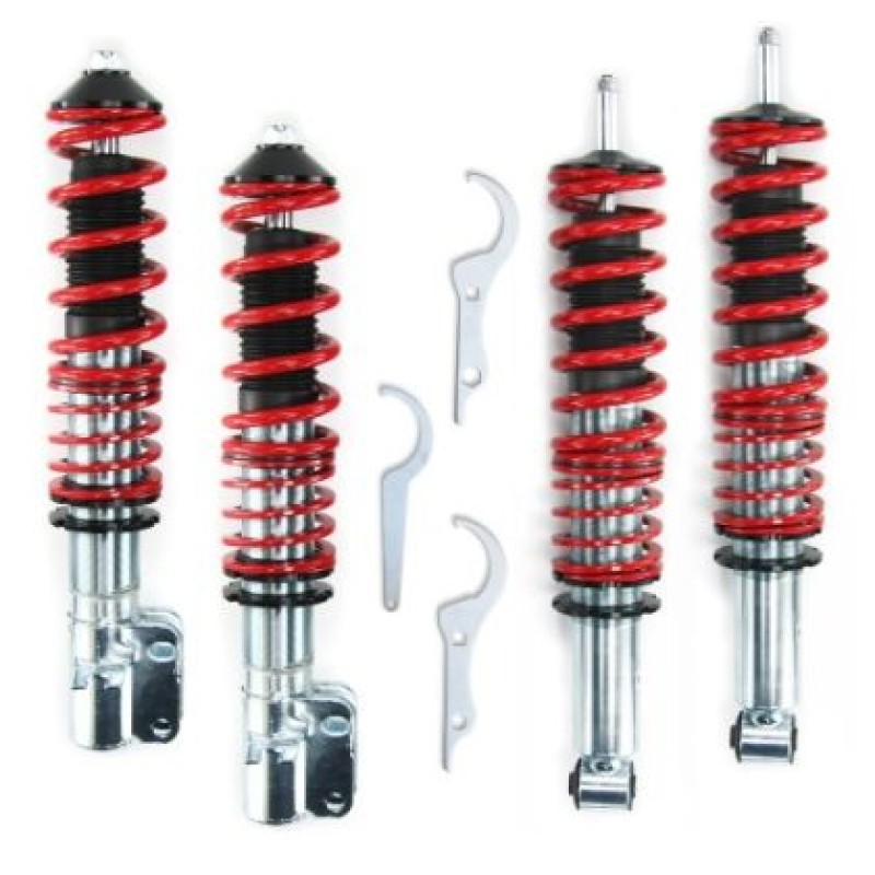 Ρυθμιζόμενη ανάρτηση VW Golf 1 / Jetta 1 / Scirocco 1 & 2 - κόκκινη - 4τμχ.
