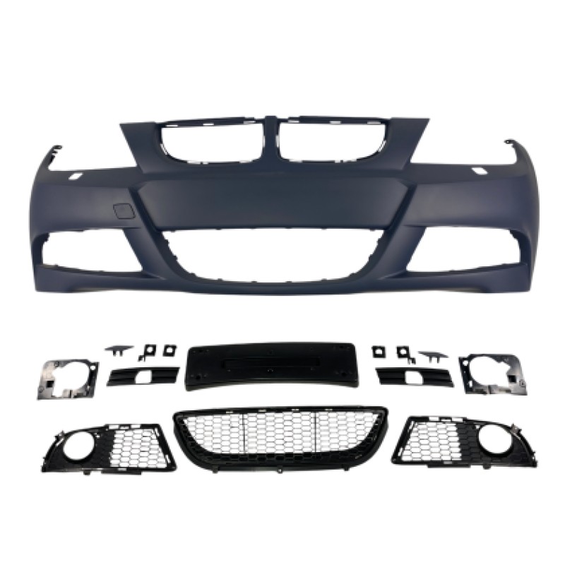 Προφυλακτήρας εμπρός BMW E90 / E91 (2005-2008) - M pack design με ανοίγματα πιτσιλίθρες, χωρίς parktronic