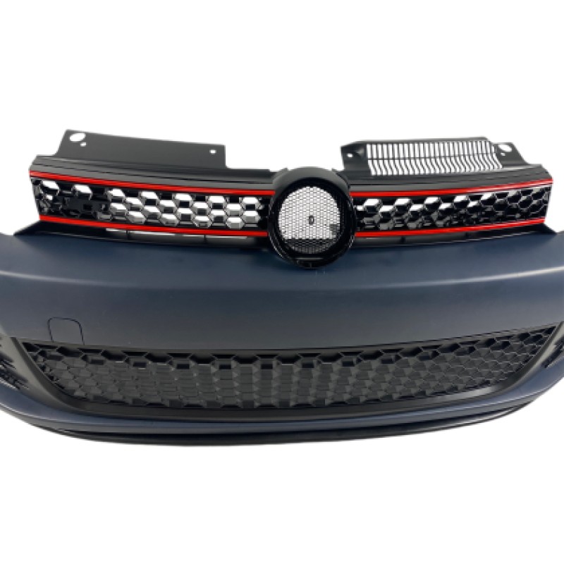 Προφυλακτήρας εμπρός Vw Golf 6 με μάσκα και προβολάκια - GTI design με ή χωρίς ανοίγματα parktronic