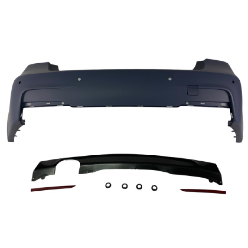 Πίσω προφυλακτήρας BMW F30 με μονό diffuser - M pack design με ανοίγματα parktronic