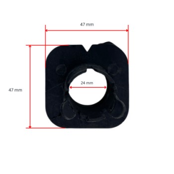 Βάσεις parktronic για προφυλακτήρα BMW E60 24mm - 4τμχ. ορθογώνιες