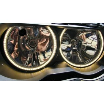Δαχτυλίδια angel eyes για  BMW E46 (1998-2005) με 60 led - Λευκό χρώμα