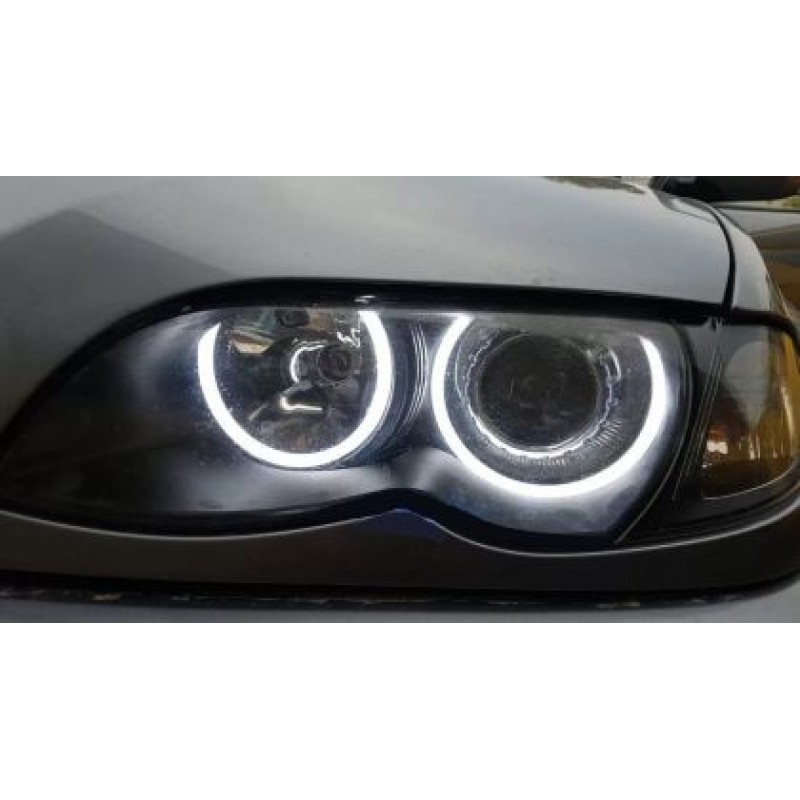 Δαχτυλίδια angel eyes για  BMW E46 coupe (1998-2003) / BMW E46 Sedan, Combi (1998-2005) - lightbar design - Λευκό χρώμα