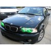 RGB δαχτυλίδια angel eyes led για BMW E46 coupe (2003+) - με εναλλαγή χρωμάτων