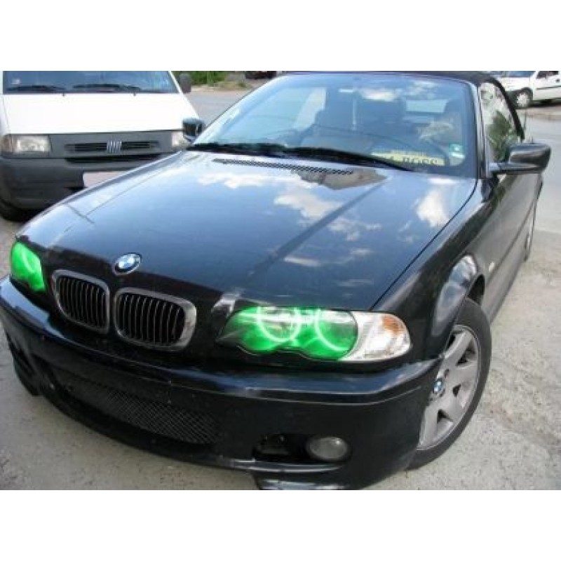 RGB δαχτυλίδια angel eyes led για BMW E46 coupe (2003+) - με εναλλαγή χρωμάτων