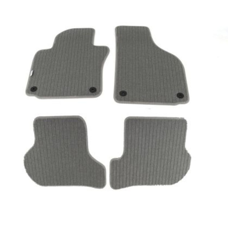 Πατάκια μοκέτα Vw Golf 5 / Golf 6 / Jetta (2005-2011) γκρι με στρόγγυλα κουμπώματα - 4τμχ., Petex