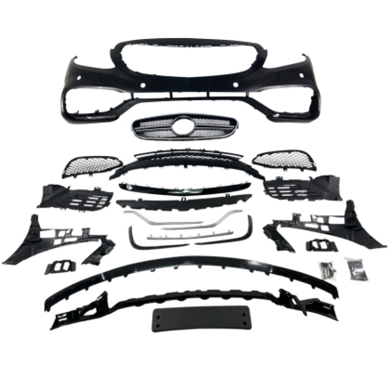 Προφυλακτήρας εμπρός Mercedes C-class W205 (2014+) - AMG look - με diffuser και μπούκες