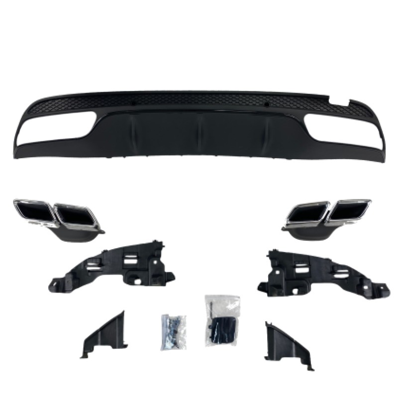 Προφυλακτήρας εμπρός Mercedes C-class W205 (2014+) - AMG look - με diffuser και μπούκες
