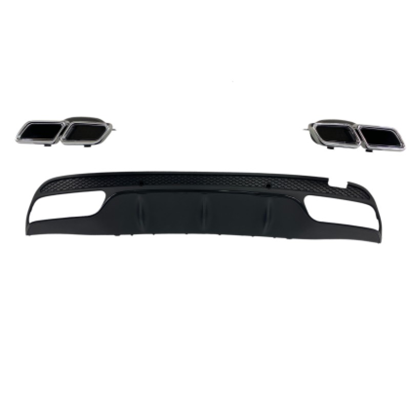 Προφυλακτήρας εμπρός Mercedes C-class W205 (2014+) - AMG look - με diffuser και μπούκες