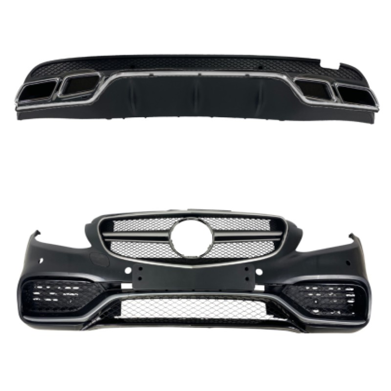 Προφυλακτήρας εμπρός Mercedes C-class W205 (2014+) - AMG look - με diffuser και μπούκες