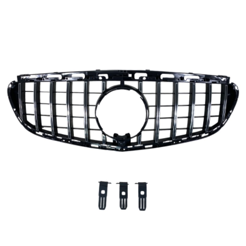 Μάσκα Mercedes W212 E-class (2014-2015) chrome/black - GT