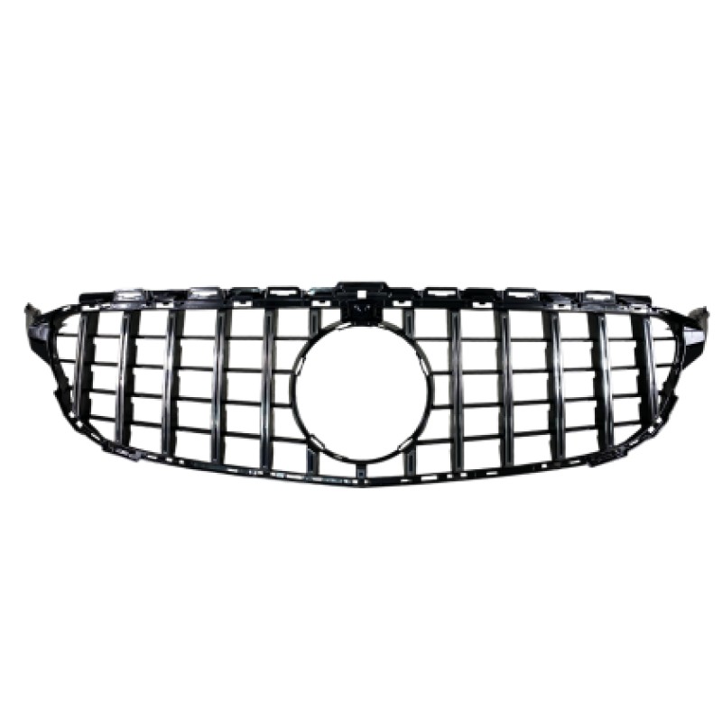 Μάσκα Mercedes W205 C-class (2014-2021) chrome/black - GT