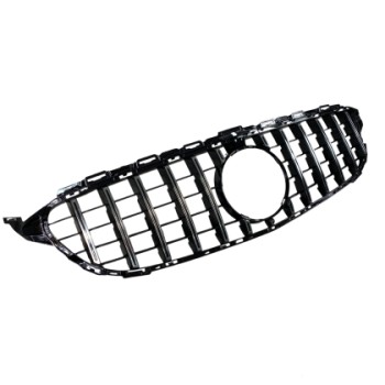 Μάσκα για Mercedes W205 C-class (2014-2021) chrome/black - GT