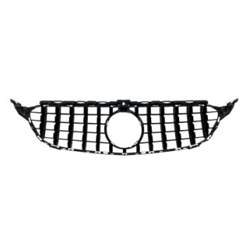 Μάσκα για Mercedes W205 C-class (2014-2021) chrome/black - GT