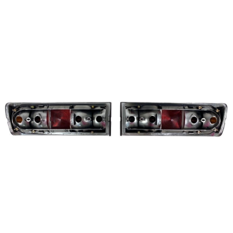 Πίσω φανάρια BMW E30 (1983-1987) - μαύρα χρωμίου - σετ 2τμχ.