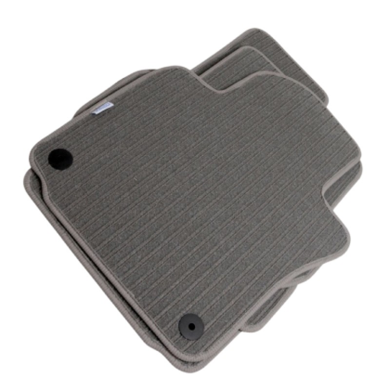 Πατάκια μοκέτα Vw Golf 5 / Golf 6 / Jetta (2005-2011) γκρι με στρόγγυλα κουμπώματα - 4τμχ., Petex