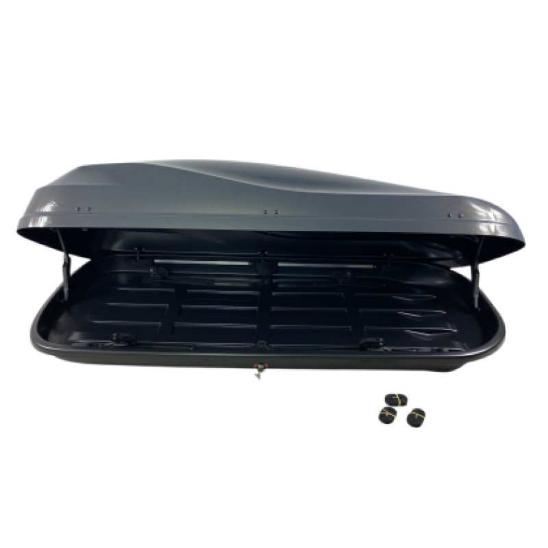 Μπαγκαζιέρα οροφής Junior Altro 185x80x41cm με διπλό άνοιγμα με κλειδί, 460 λίτρα - Γκρι υαλιγστερή