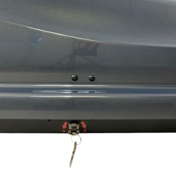 Μπαγκαζιέρα οροφής Junior Altro 185x80x41cm με διπλό άνοιγμα με κλειδί, 460 λίτρα - Γκρι υαλιγστερή Μπαγκαζιέρα οροφής Junior Altro 185x80x41cm με διπλό άνοιγμα με κλειδί, 460 λίτρα - Γκρι υαλιγστερή