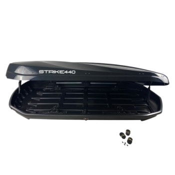 Μπαγκαζιέρα οροφής Junior Strike 199x84x35cm με διπλό άνοιγμα και κλειδί, 440 λίτρα - μαύρη γυαλιστερή Μπαγκαζιέρα οροφής Junior Strike 199x84x35cm με διπλό άνοιγμα και κλειδί, 440 λίτρα - μαύρη γυαλιστερή