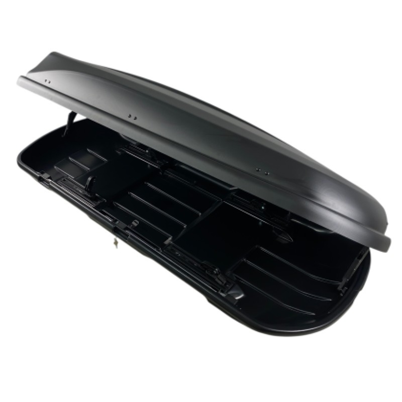 Μπαγκαζιέρα οροφής Junior Xtreme 2 195x78x39cm με διπλό άνοιγμα και κλειδί, 445 λίτρα - μαύρη