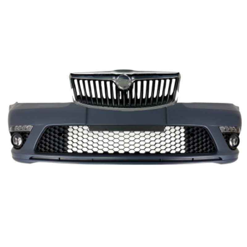 Προφυλακτήρας εμπρός Skoda Octavia 2 (2009-2013) facelift με φώτα ημέρας και προβολάκια