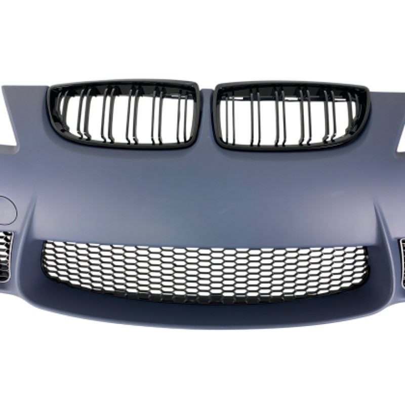 Προφυλακτήρας εμπρός BMW E90 (2008-2012) - M3 design με καρδιές, άνοιγμα για προβολάκια, χωρίς parktronic