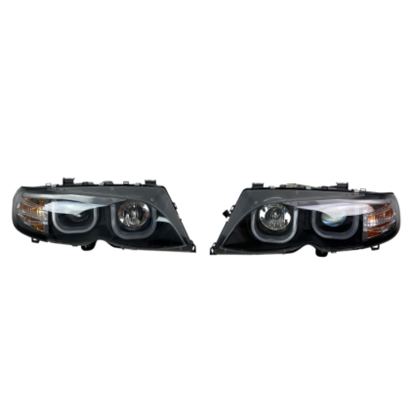 Φανάρια εμπρός BMW E46 (2001-2005) με 3D angel eyes sedan,combi