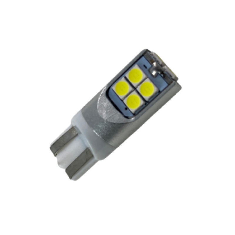 Led λάμπα τύπου Τ10 με 10 SMD led 3030 - Canbus 5000K - 1τμχ.