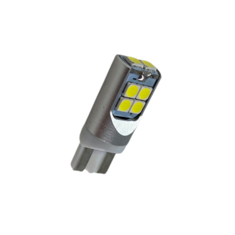 Led λάμπα τύπου Τ10 με 10 SMD led 3030 - Canbus 5000K - 1τμχ.