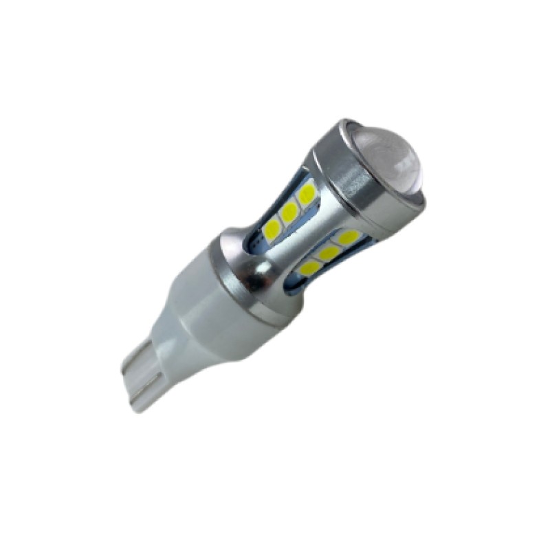 Led λάμπα τύπου Τ10 με 18 SMD led και προτζέκτορα 3030 - Canbus - 1τμχ.