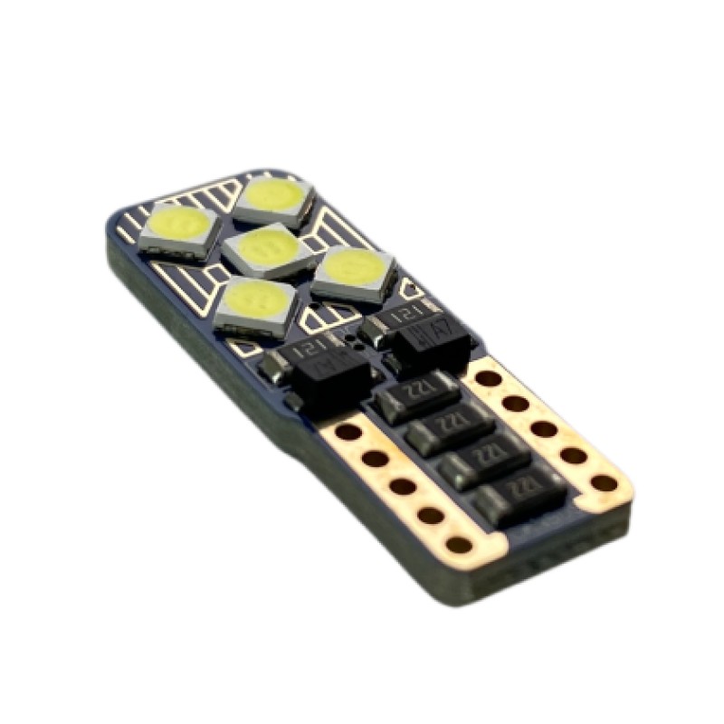 Led λάμπα τύπου Τ10 με 5+5 SMD led 3030 - Canbus - 1τμχ.
