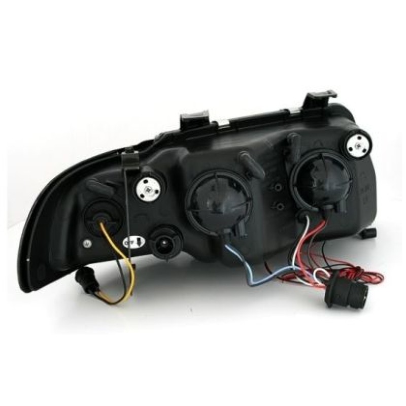 Φανάρια εμπρός angel eyes για Audi A4 (1995-1998) -μαύρα , με λάμπες (Η1) - σετ 2τμχ. Φανάρια εμπρός angel eyes για Audi A4 (1995-1998) -μαύρα , με λάμπες (Η1) - σετ 2τμχ.