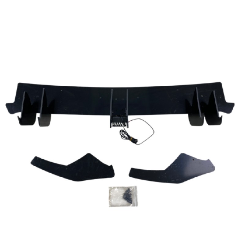 Diffuser προφυλακτήρα Vw Golf 8 GTI Blade με ανακλαστήρα - μαύρο γυαλιστερό