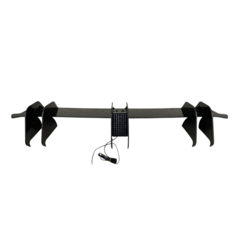 Diffuser προφυλακτήρα Vw Golf 8 GTI Blade με ανακλαστήρα - μαύρο γυαλιστερό