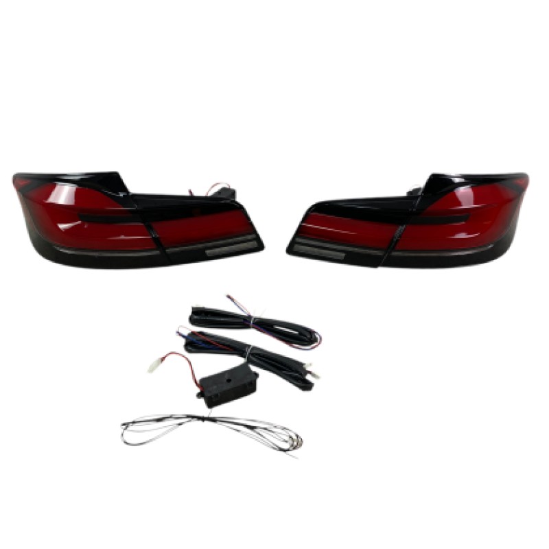Πίσω φανάρια led F10 sedan (2010-2013) G30 design φιμέ - σετ 2τμχ.