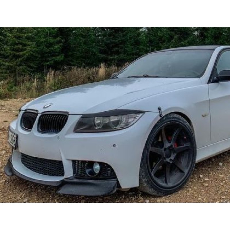 Φρυδάκια φαναριών BMW E90 (2005-2012) - μαύρα γυαλιστερά