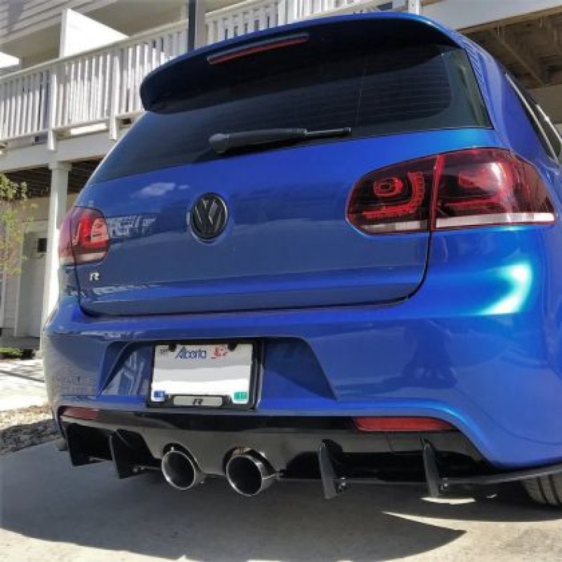Diffuser προφυλακτήρα Vw Golf 6 R20 - μαύρο γυαλιστερό